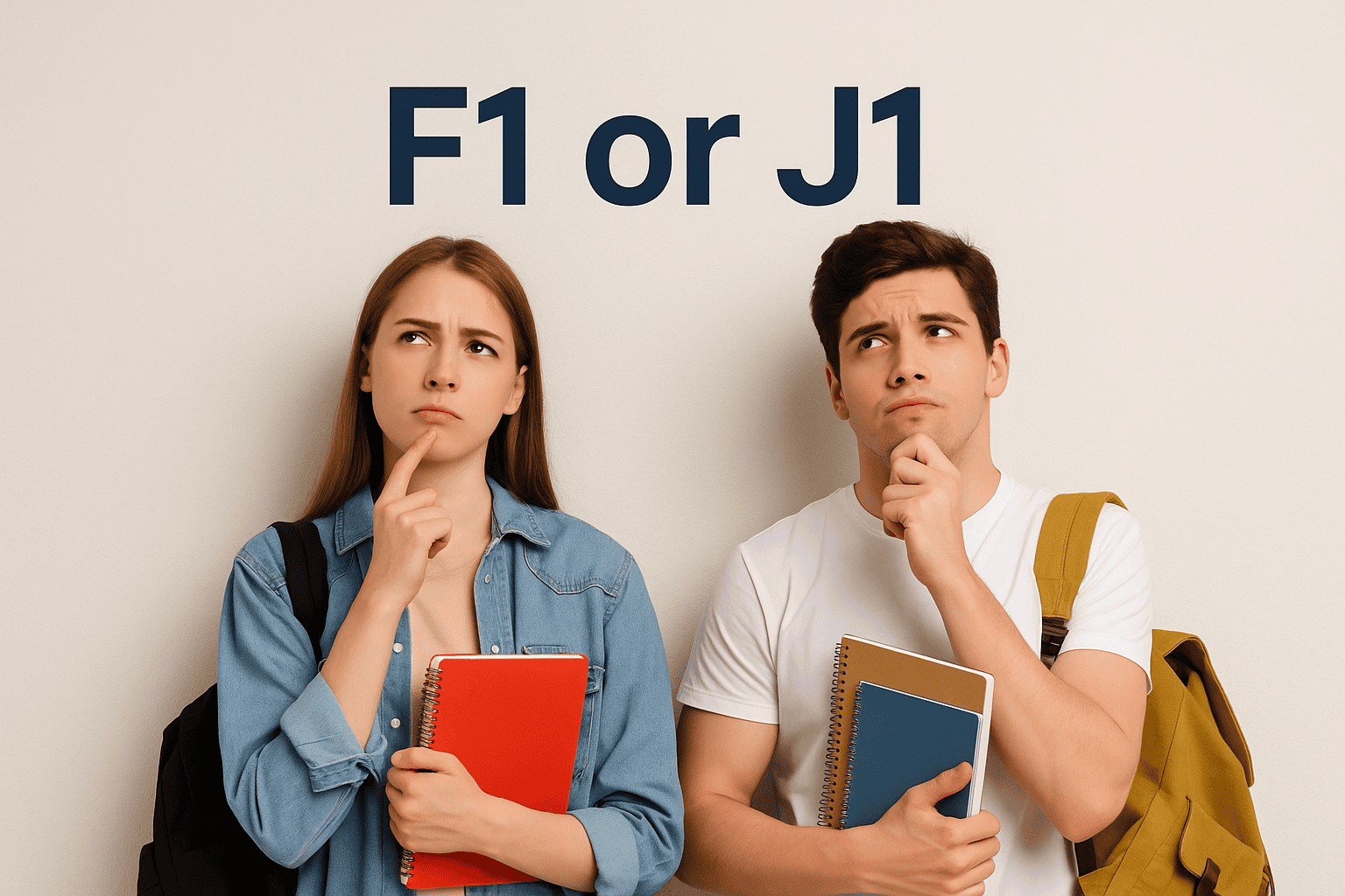 Due studenti si chiedono se scegliere il visto J1 o F1 per l'anno negli Stati Uniti