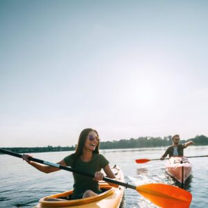 In kayak sul lago