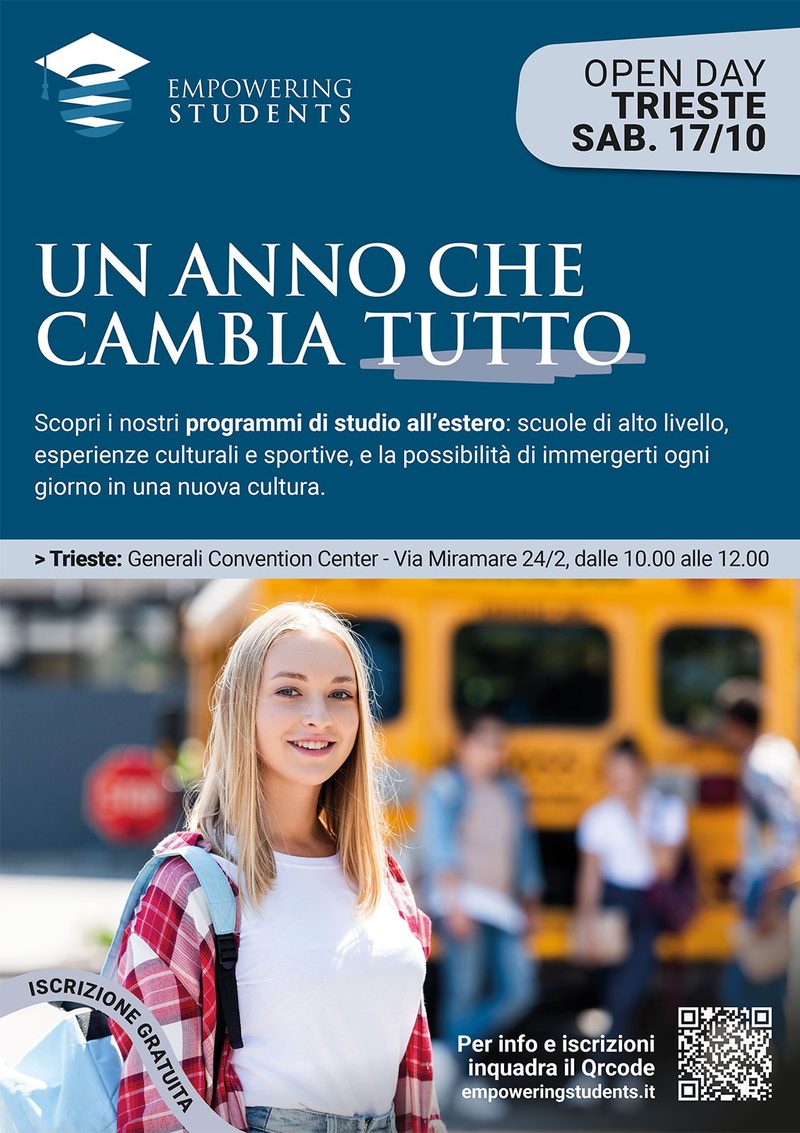 Open Day Empowering Students a Trieste, sabato 17 ottobre 2026, dalle 10 alle 12